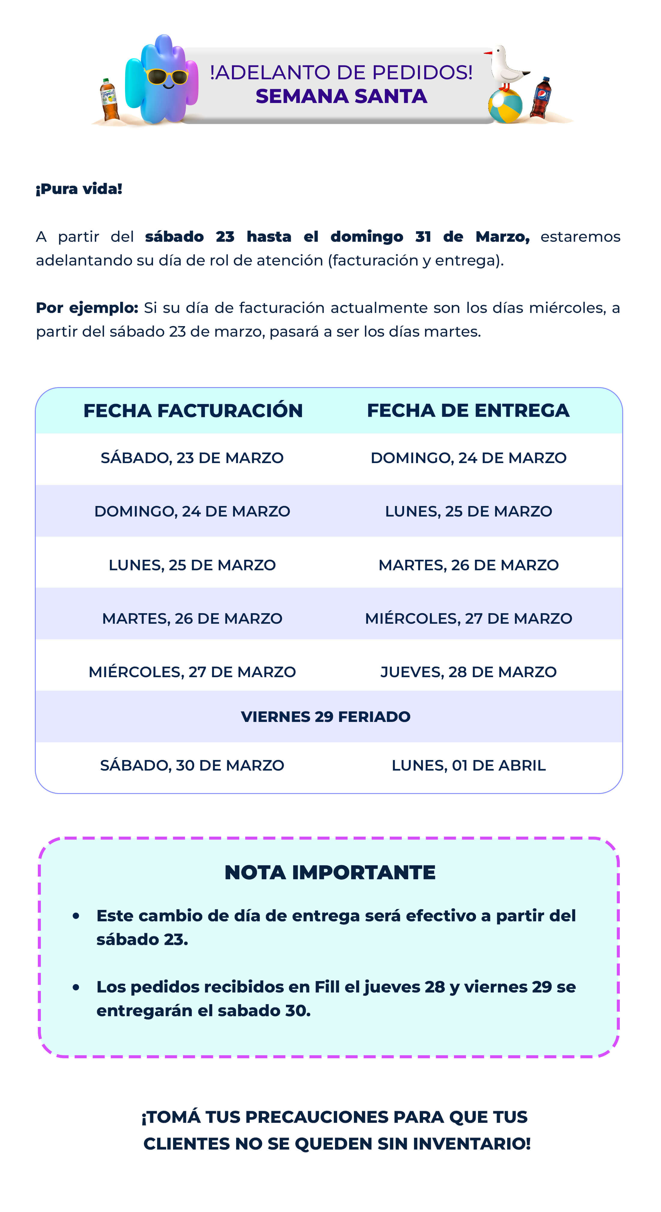  Adelantaremos tu día de facturación y entrega